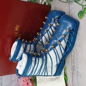 Vivienne Hu VHNY Studded Leather Cage Sandals NIB